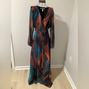 Hutch Vibrant Abstract Long Sleeve Dress